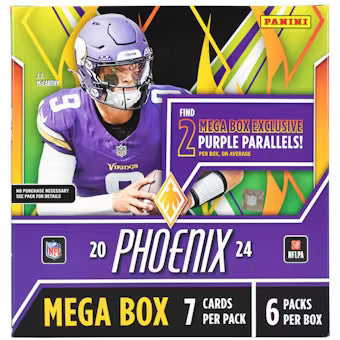 2024 Panini Phoenix Football Mega Box (Purple Parallels!) (No Shrink Wrap)