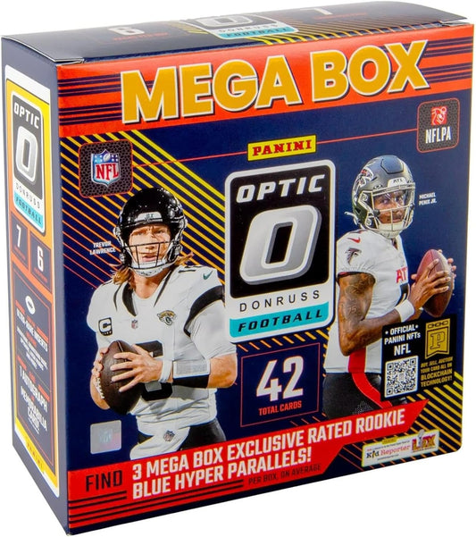 2024 Panini Donruss Optic Football Mega Box (Blue Hyper Parallels!) - GamesLand Canada