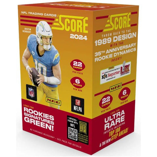 2024 Panini Score Football 6 - Pack Hobby Blaster Box - GamesLand Canada