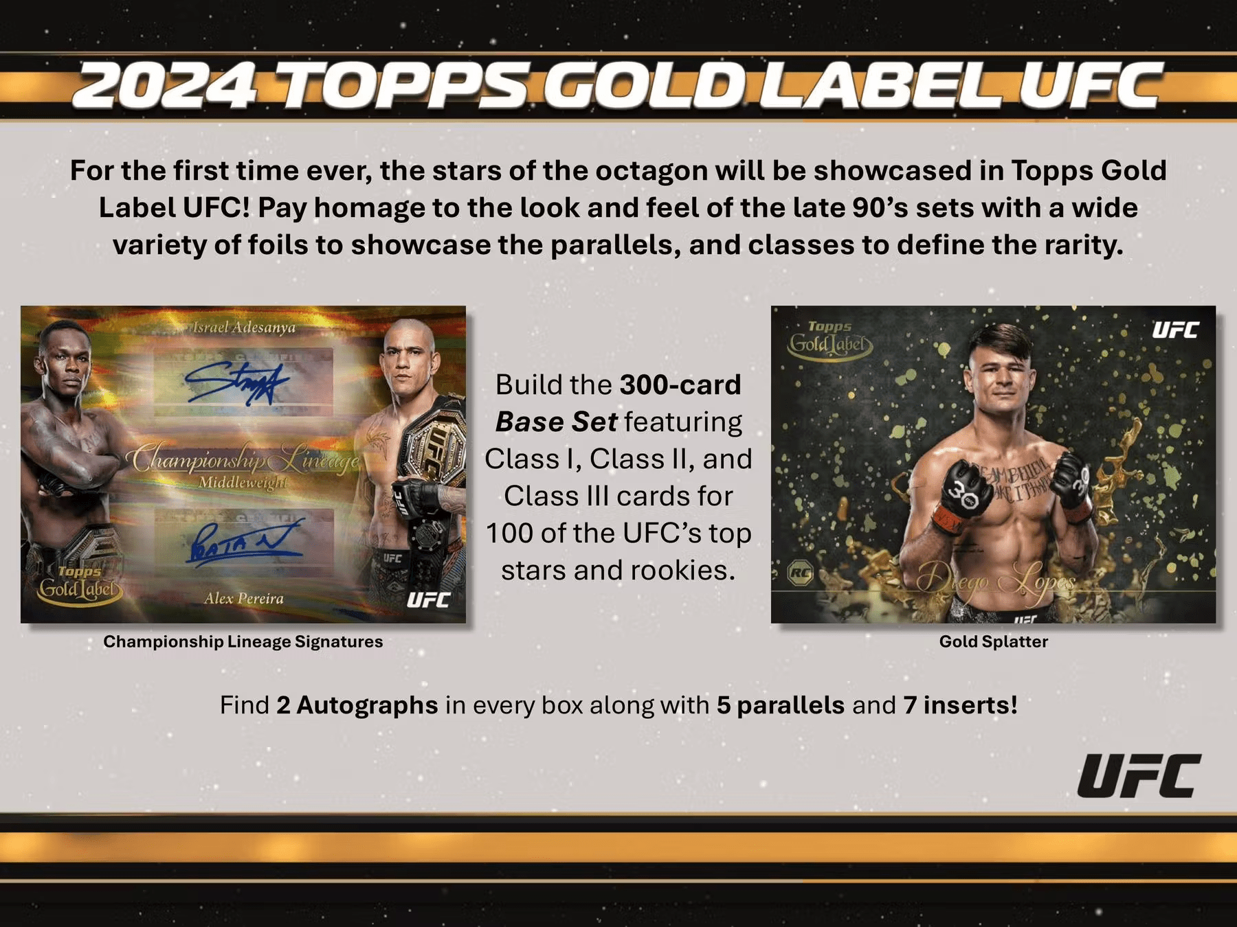 2024 Topps Gold Label UFC Hobby Box - GamesLand Canada