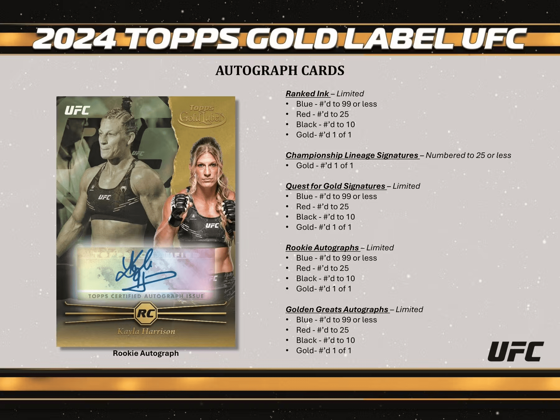 2024 Topps Gold Label UFC Hobby Box - GamesLand Canada