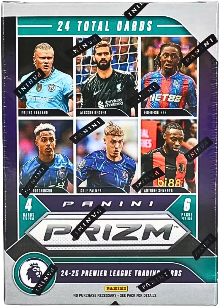 2024/25 Panini Prizm Premier League EPL Soccer 6 - Pack Blaster Box (Pink Mosaic Prizms!) - GamesLand Canada
