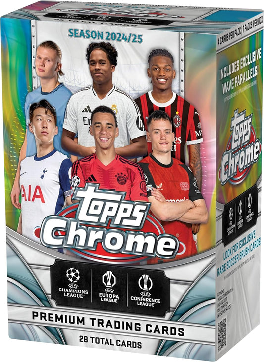 2024/25 Topps Chrome UEFA Club Competitions Soccer 7 - Pack Blaster Box - GamesLand Canada