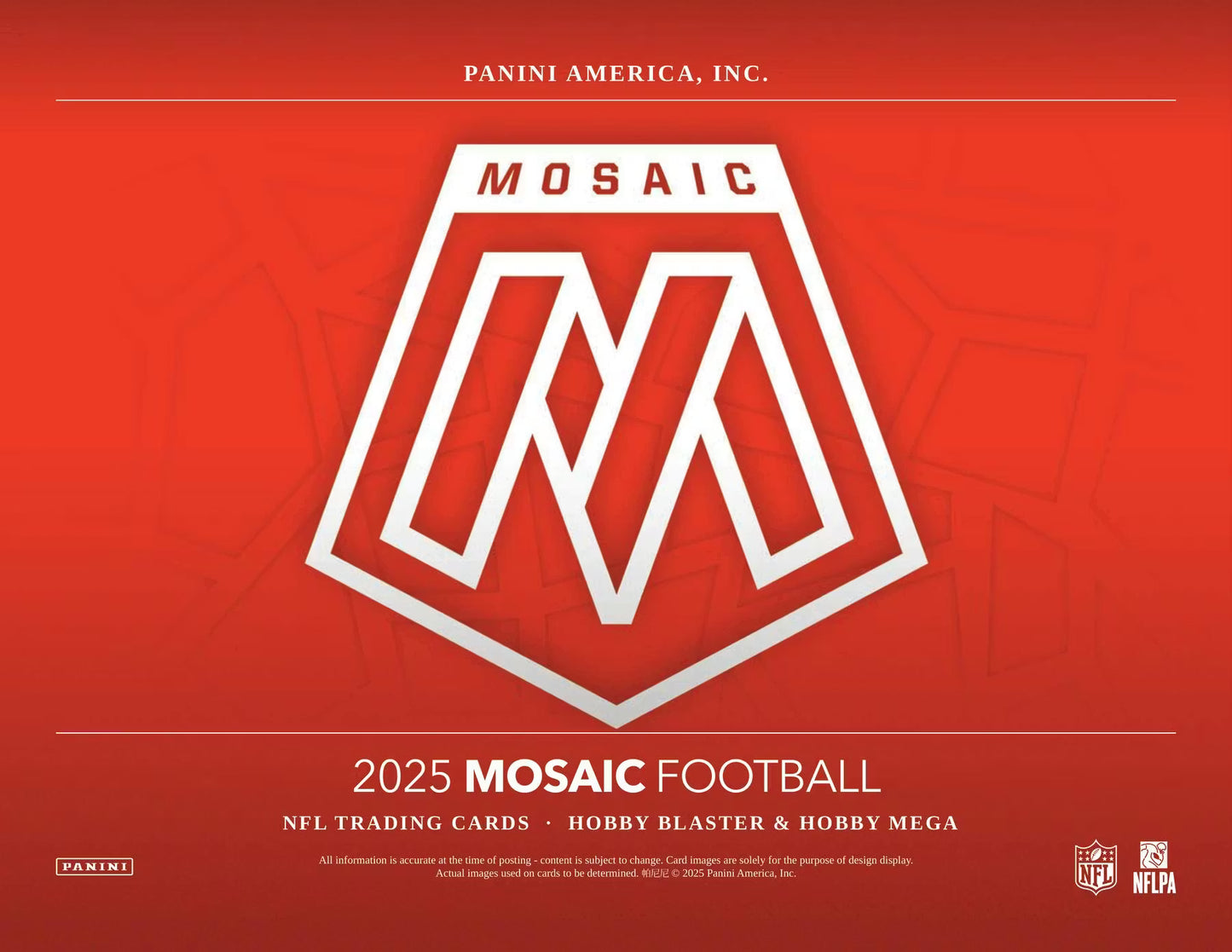 2025 Panini Mosaic Football Hobby Mega Box (Camo Red Parallels!)