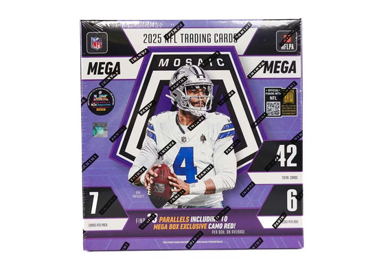 2025 Panini Mosaic Football Hobby Mega Box (Camo Red Parallels!)