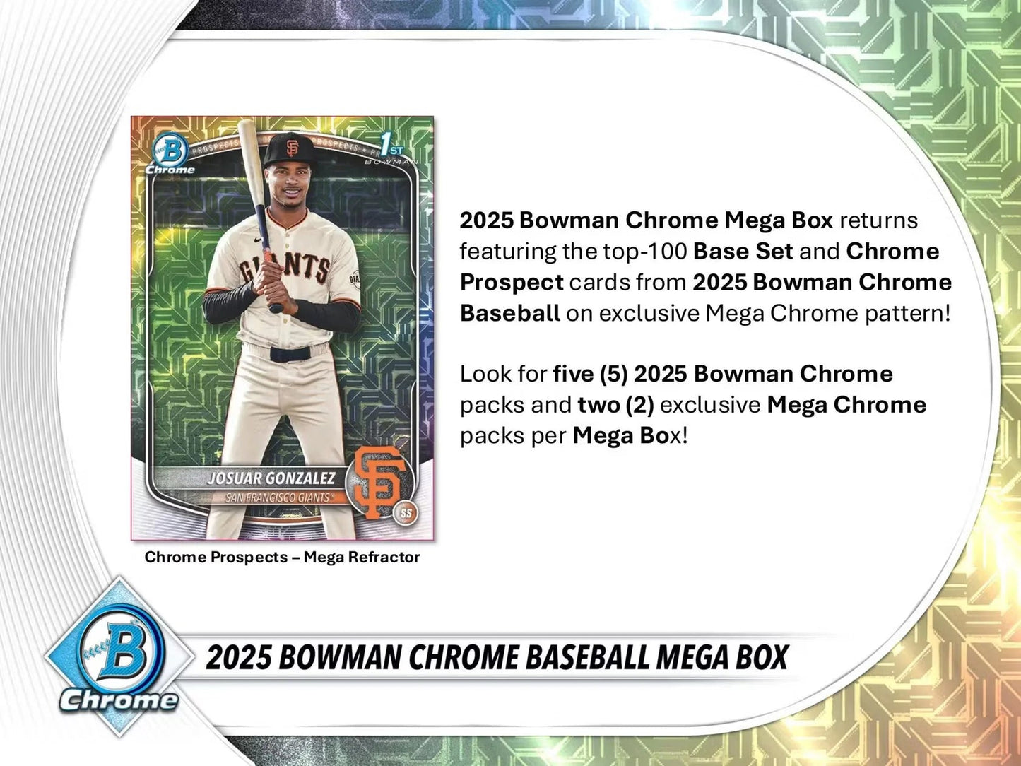 2025 Bowman Chrome Baseball Mega Box - GamesLand Canada