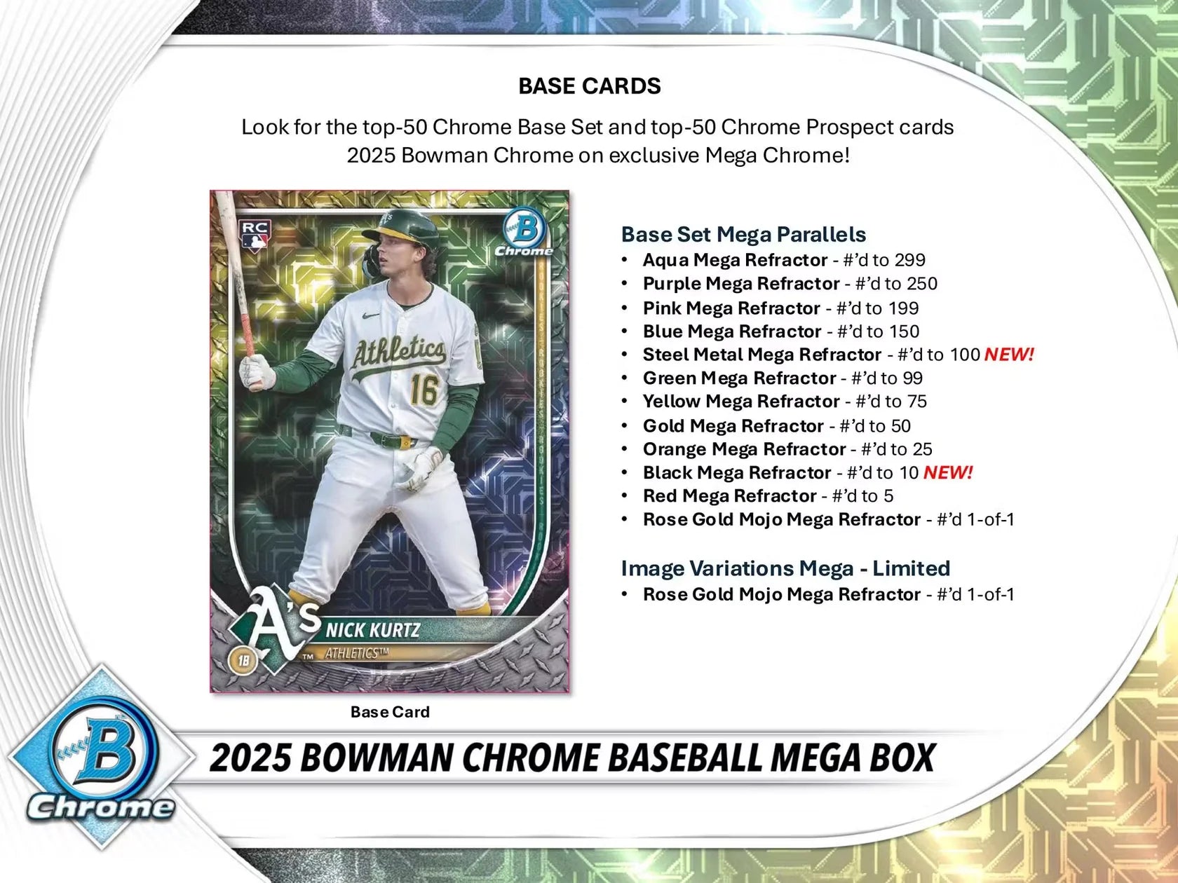 2025 Bowman Chrome Baseball Mega Box - GamesLand Canada