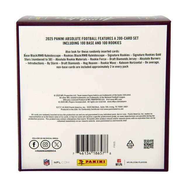 2025 Panini Absolute Football Mega Box - GamesLand Canada