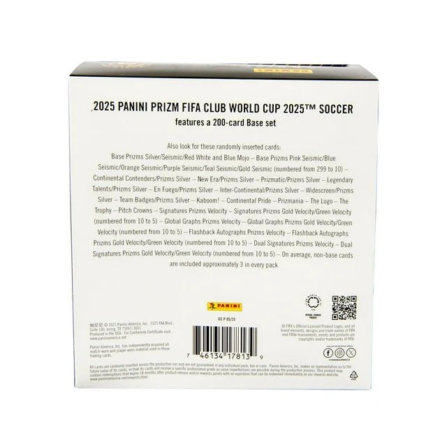 2025 Panini Prizm FIFA Club World Cup Soccer Mega Box - GamesLand Canada