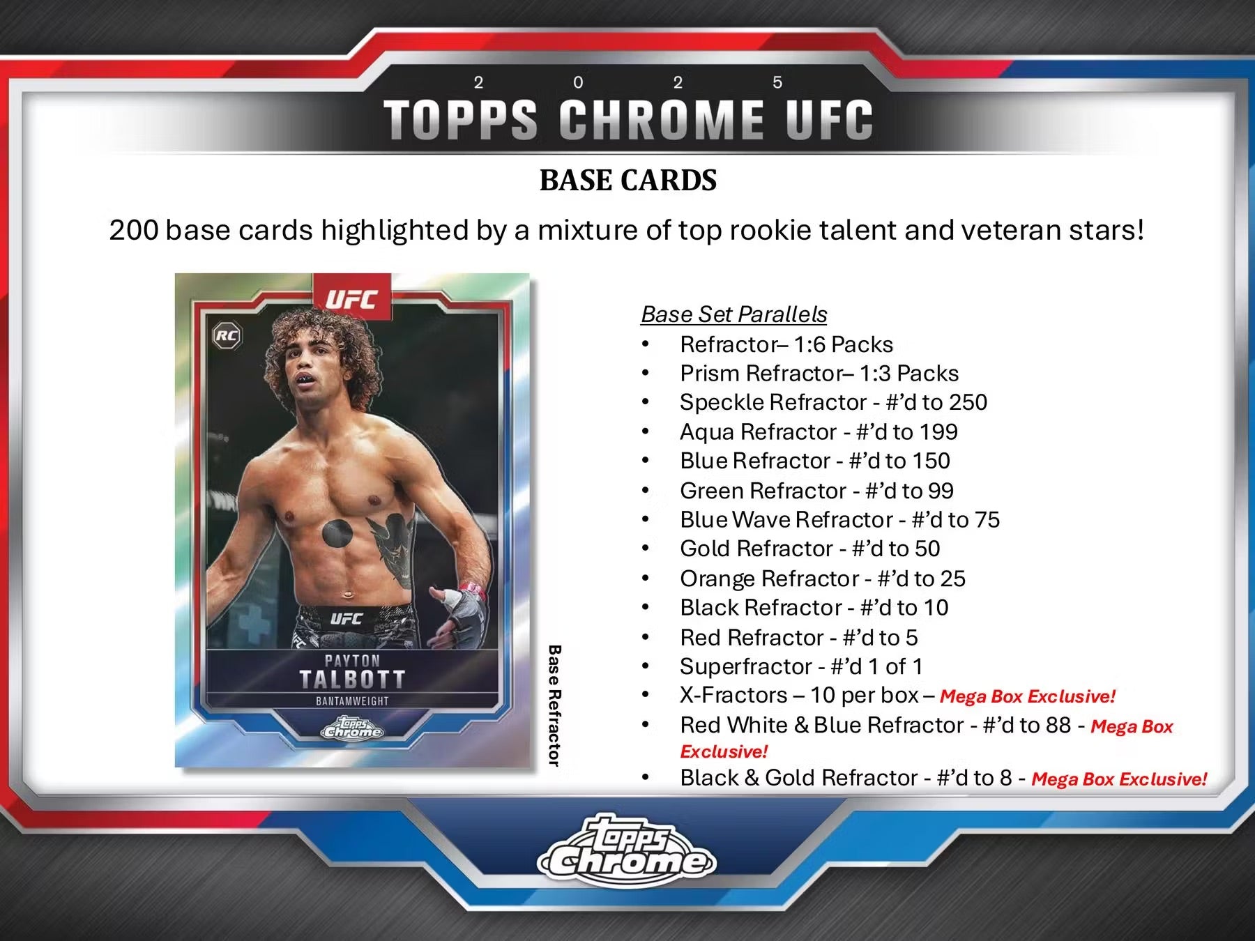 2025 Topps Chrome UFC Mega Box - GamesLand Canada