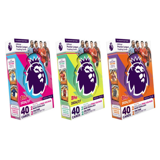 2026-27 TOPPS PREMIER LEAGUE FLAGSHIP CARDS – MEGA TIN - GamesLand Canada