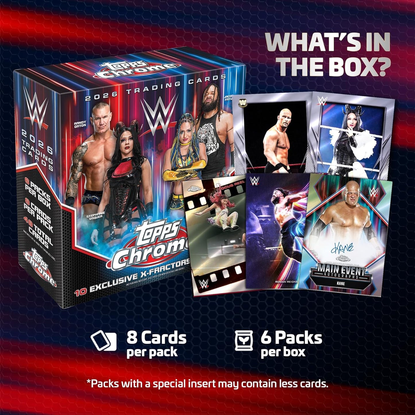 2026 Topps Chrome WWE Wrestling Mega Box
