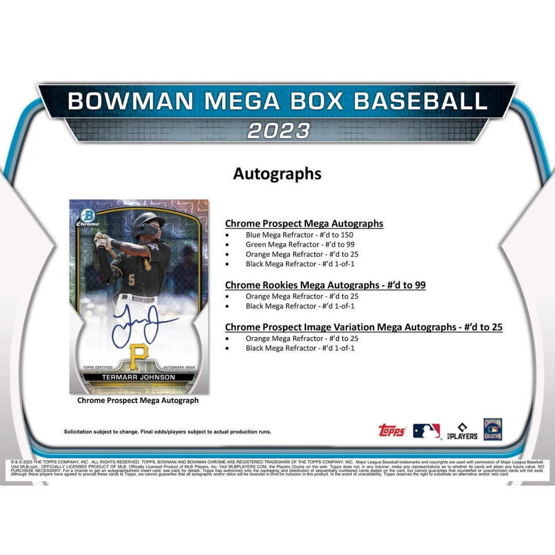 2023 Bowman Baseball Mega Box