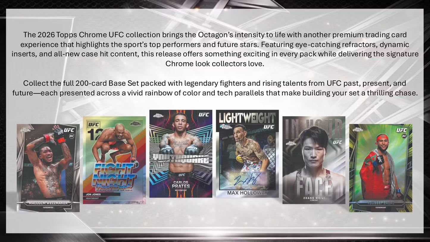 2026 Topps Chrome UFC Hobby Box