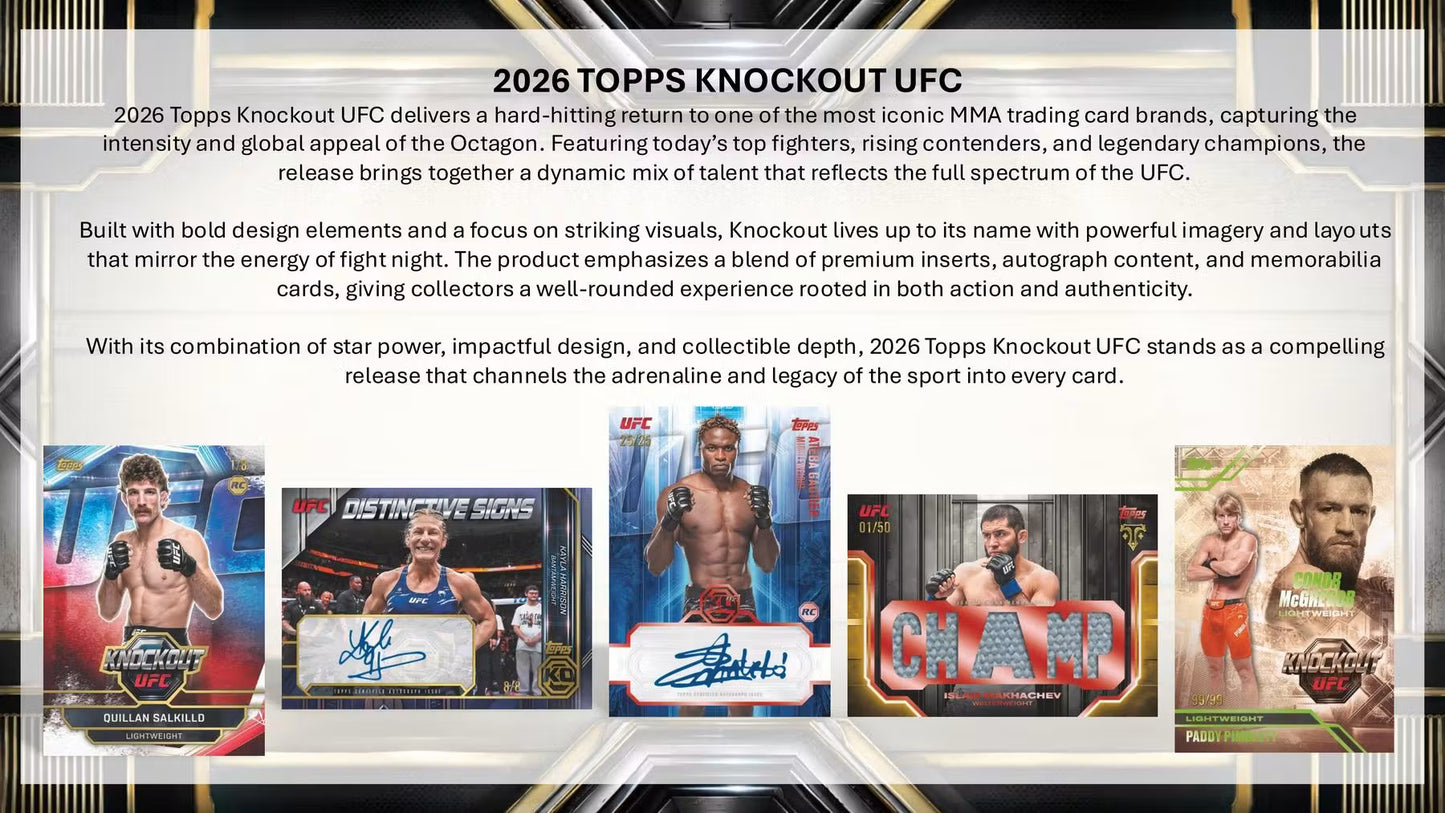 2026 Topps Knockout UFC Hobby Box