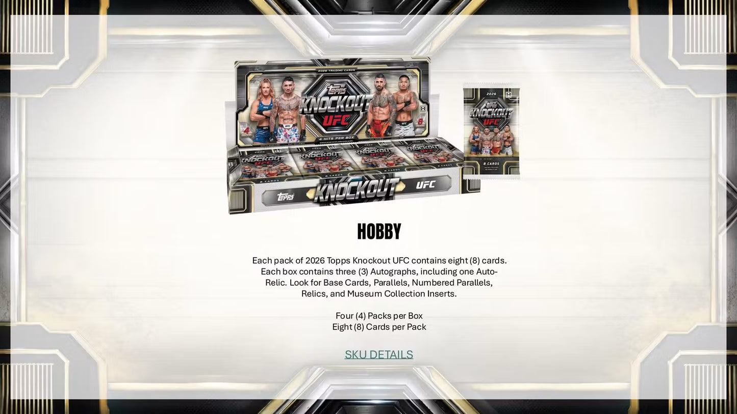 2026 Topps Knockout UFC Hobby Box