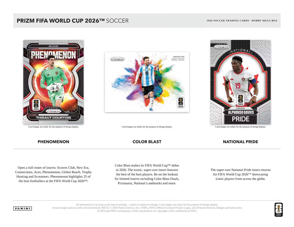 2026 PANINI PRIZM WORLD CUP SOCCER HOBBY MEGA BOX