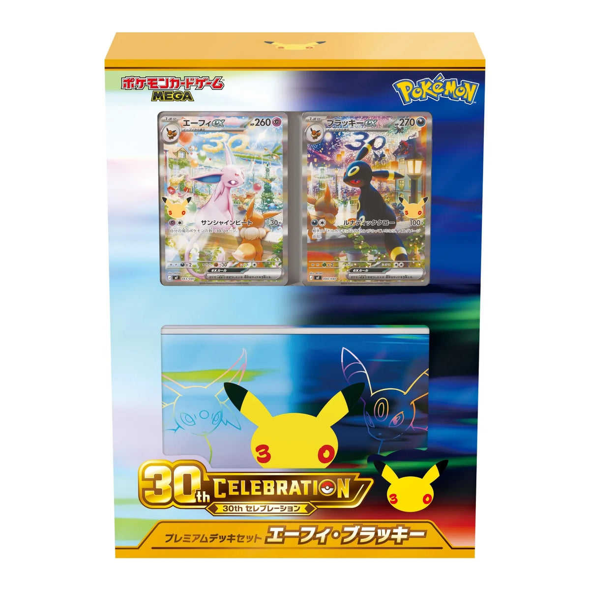 Pokemon 30th Celebration Premium Deck Set - Espeon & Umbreon M6a mF (Japanese)