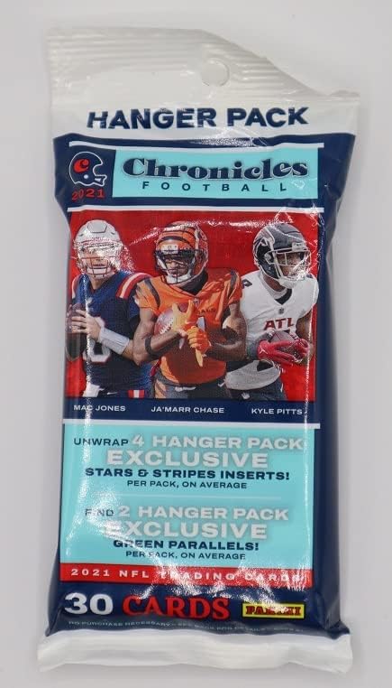 2021 Panini Chronicles Football 30-Card Hanger Pack (Green Parallels!)