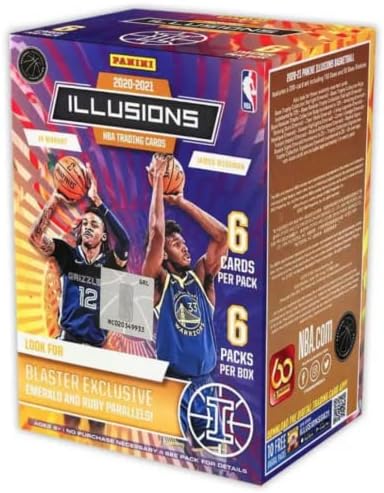 2020/21 Panini Illusions Basketball 6-Pack Blaster Box (Emerald and Ruby Parallels!)