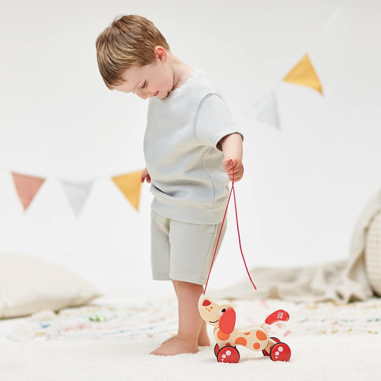 Walk-A-Long Puppy Wooden Pull Toy