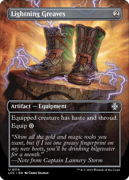 Lightning Greaves (Borderless) (114) (LCC)