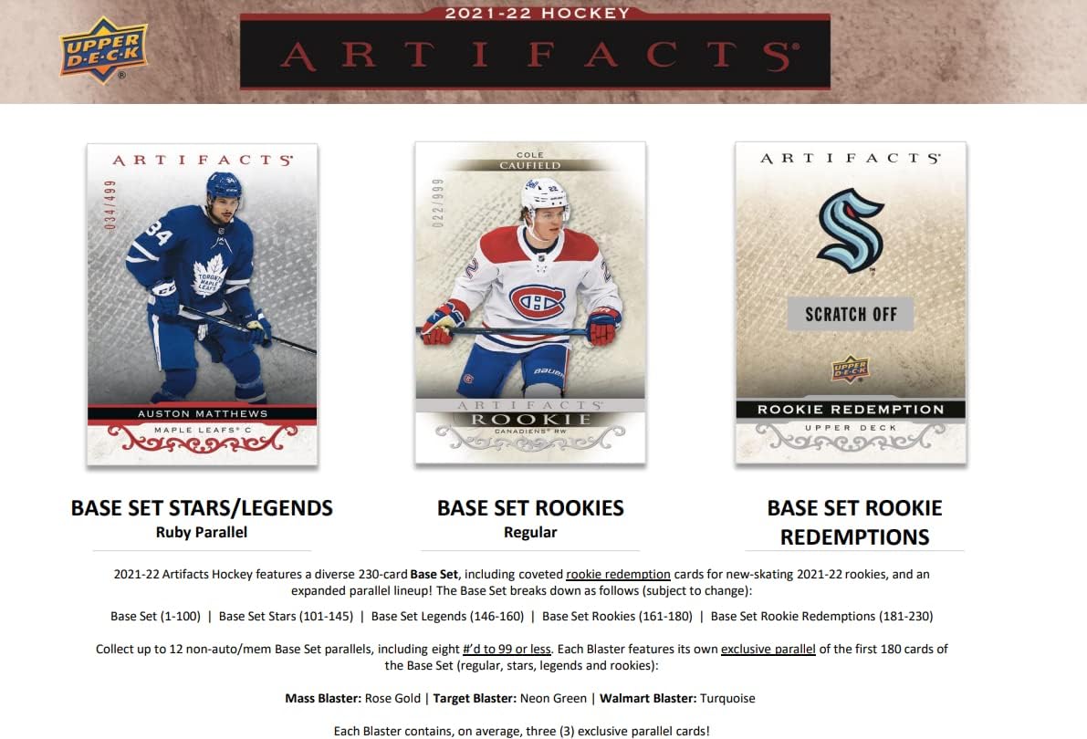 2021/22 Upper Deck Artifacts Hockey 7-Pack Blaster Box