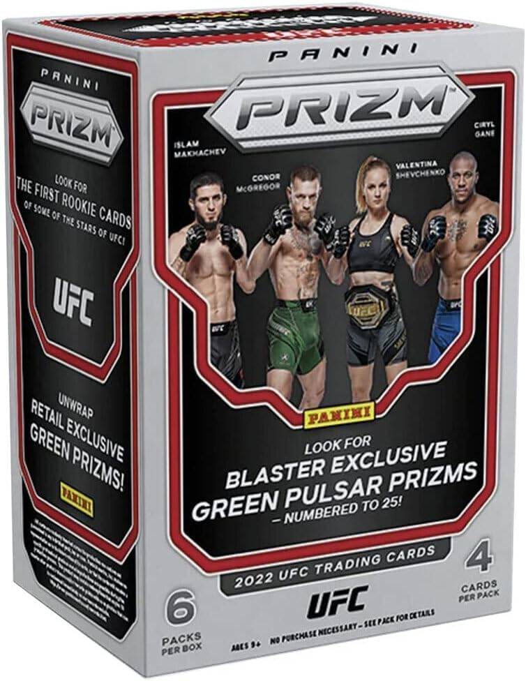 2022 Panini Prizm UFC 6-Pack Blaster Box (Green Pulsar Prizms!)