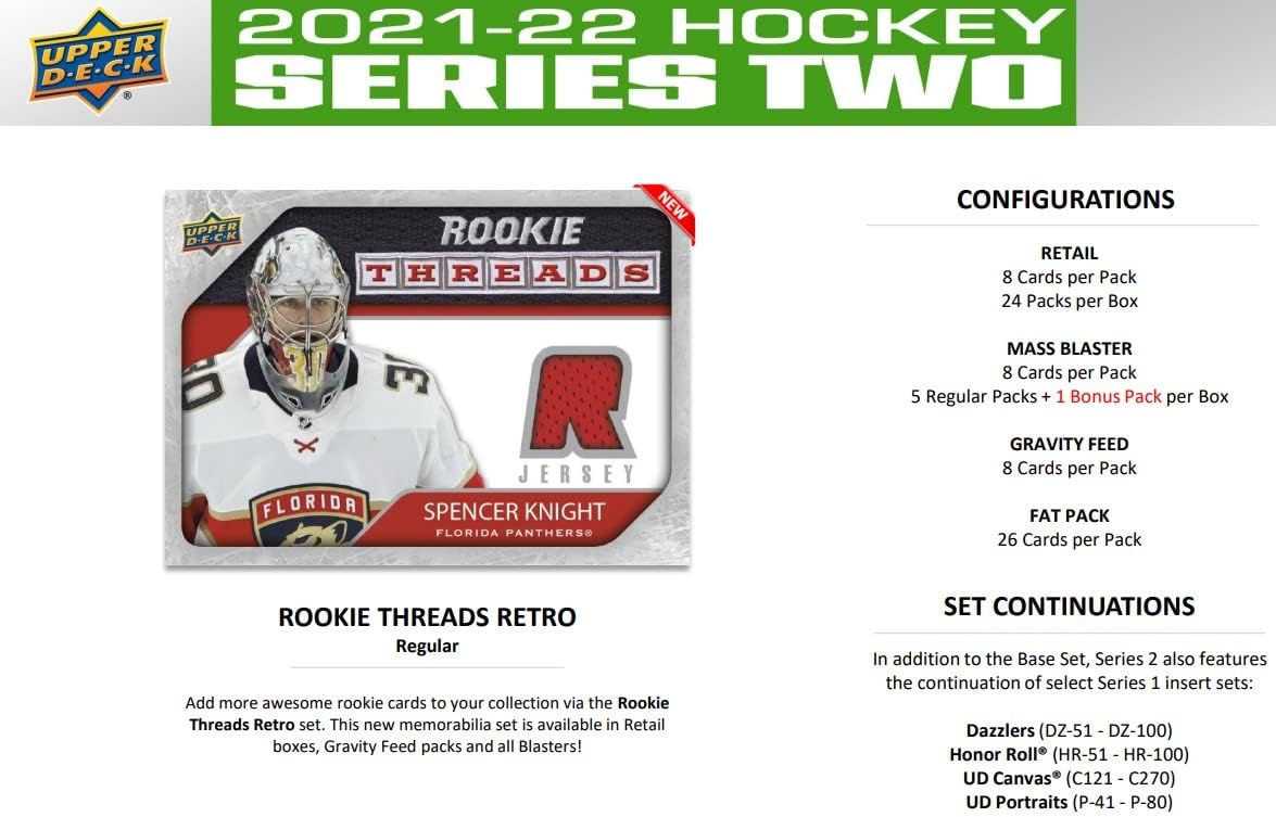 Upper Deck 2021-22 Series 2 Hockey Cards Blaster Box