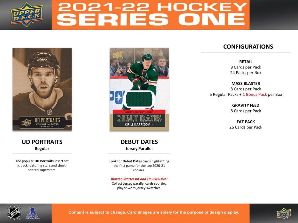 2021/22 Upper Deck Series 1 Hockey 6-Pack Blaster Box