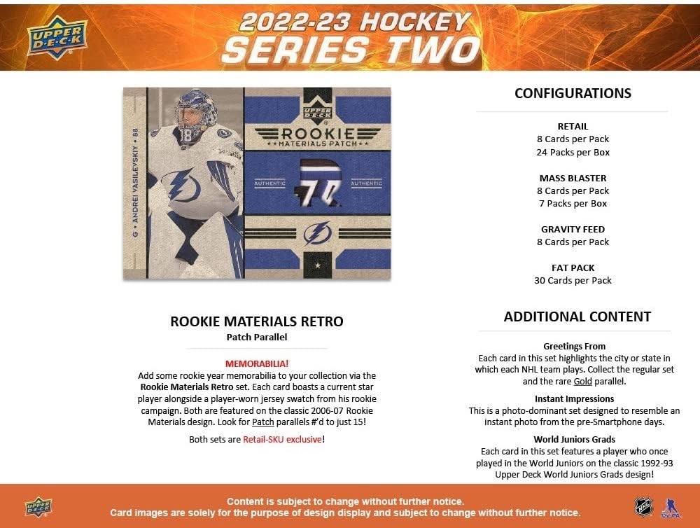 2022/23 Upper Deck Series 2 Hockey Retail 24-Pack Box