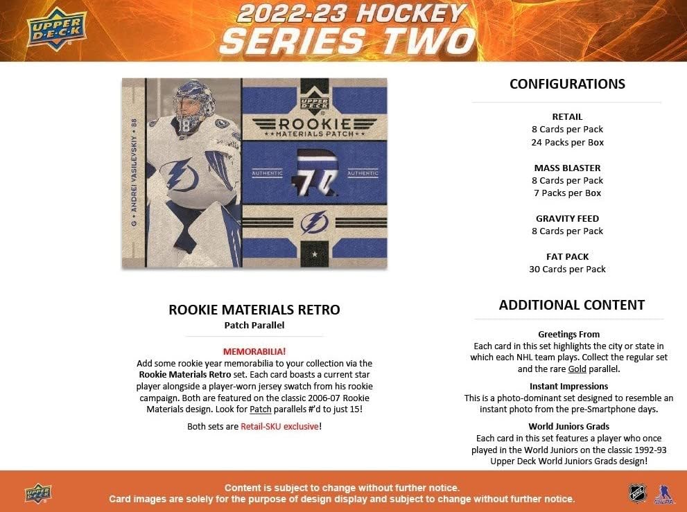 2022/23 Upper Deck Series 2 Hockey Retail 24-Pack Box