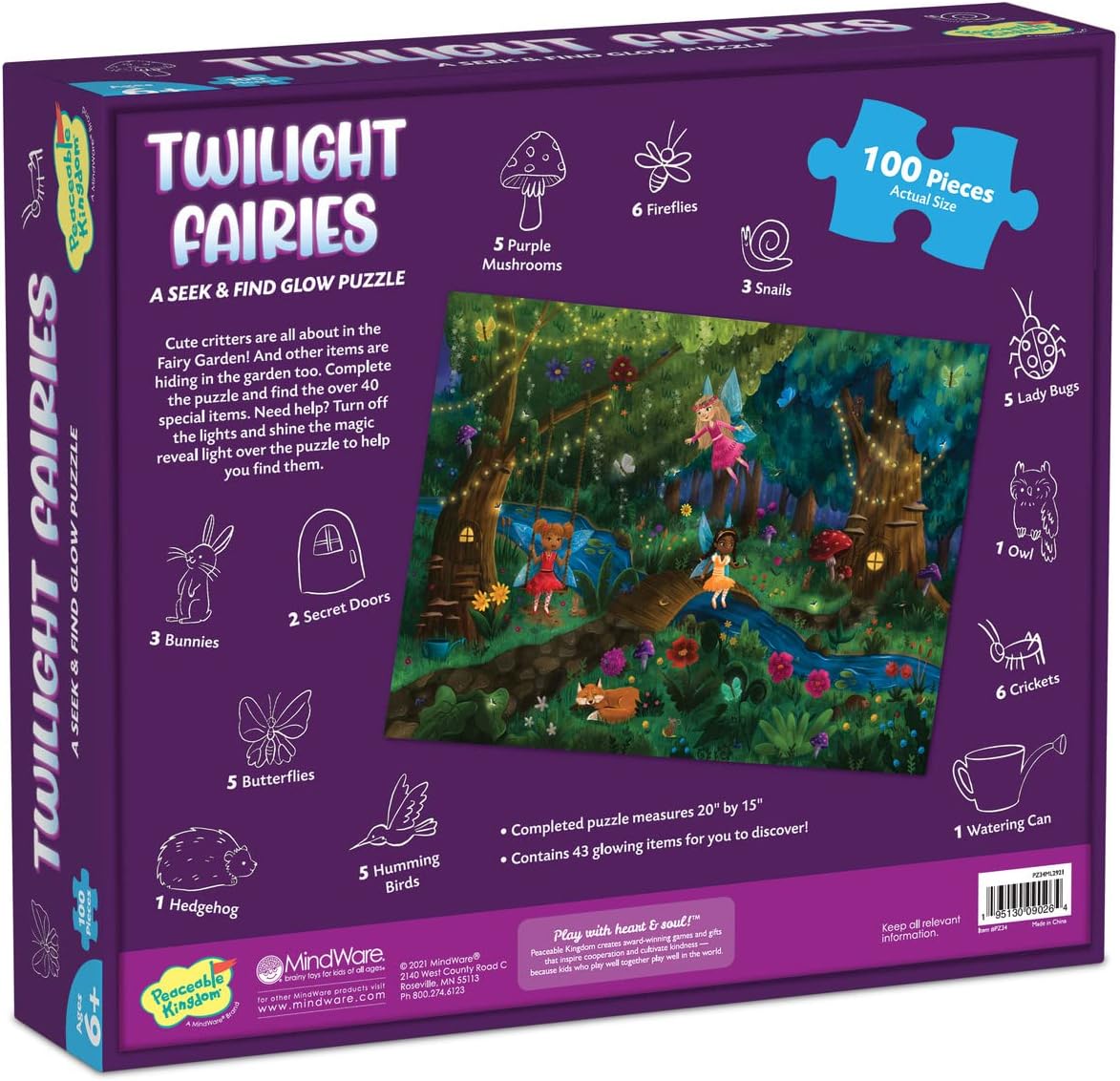 SEEK & FIND GLOW PUZZLE TWILIGHT FAIRIES