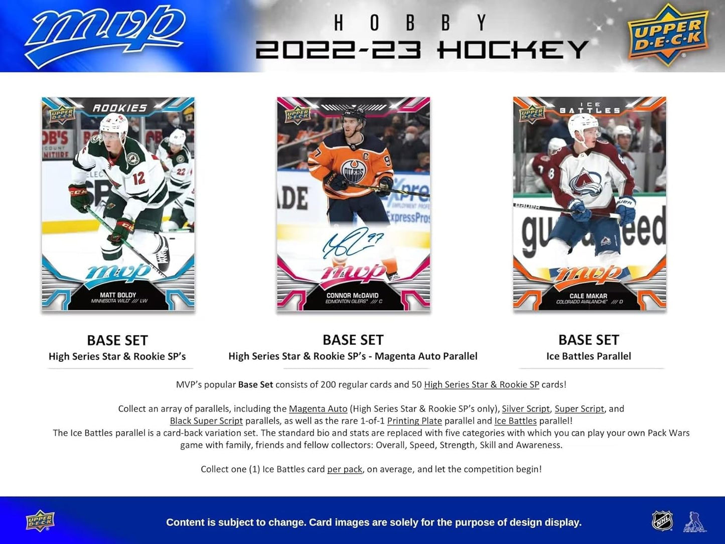 2022/23 Upper Deck MVP Hockey Hobby Box