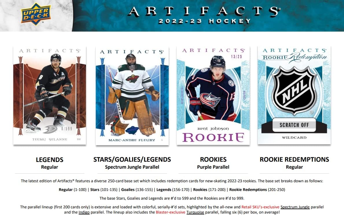 2022/23 Upper Deck Artifacts Hockey 7-Pack Blaster Box