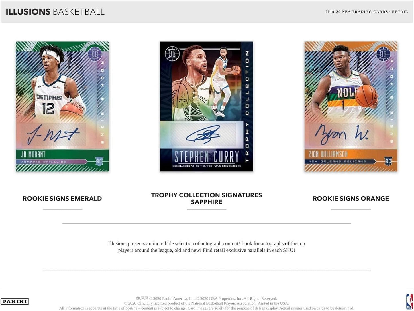 2019/20 Panini Illusions Basketball 6-Pack Blaster Box