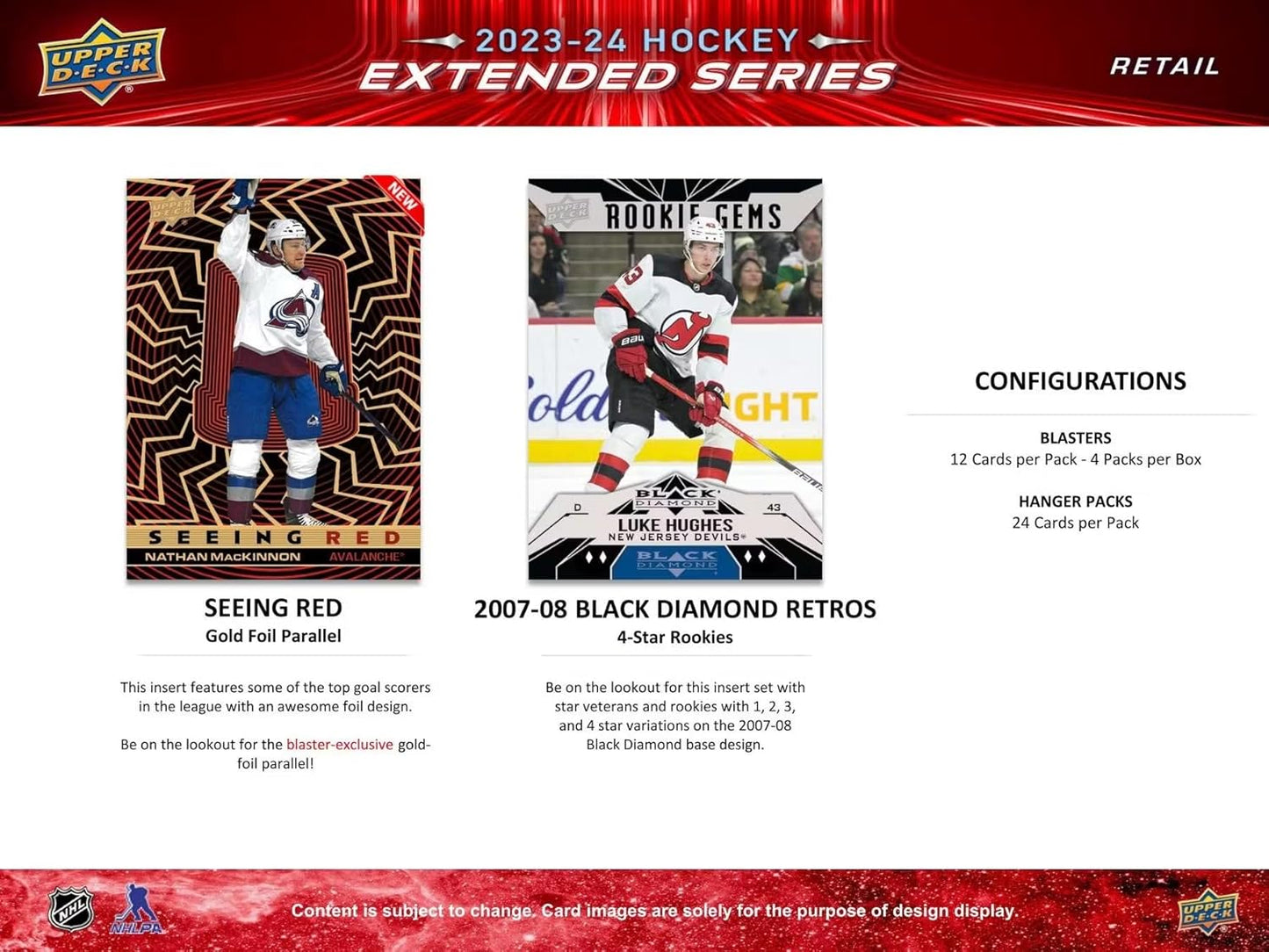 2023/24 Upper Deck Extended Series Hockey 4-Pack Blaster Box