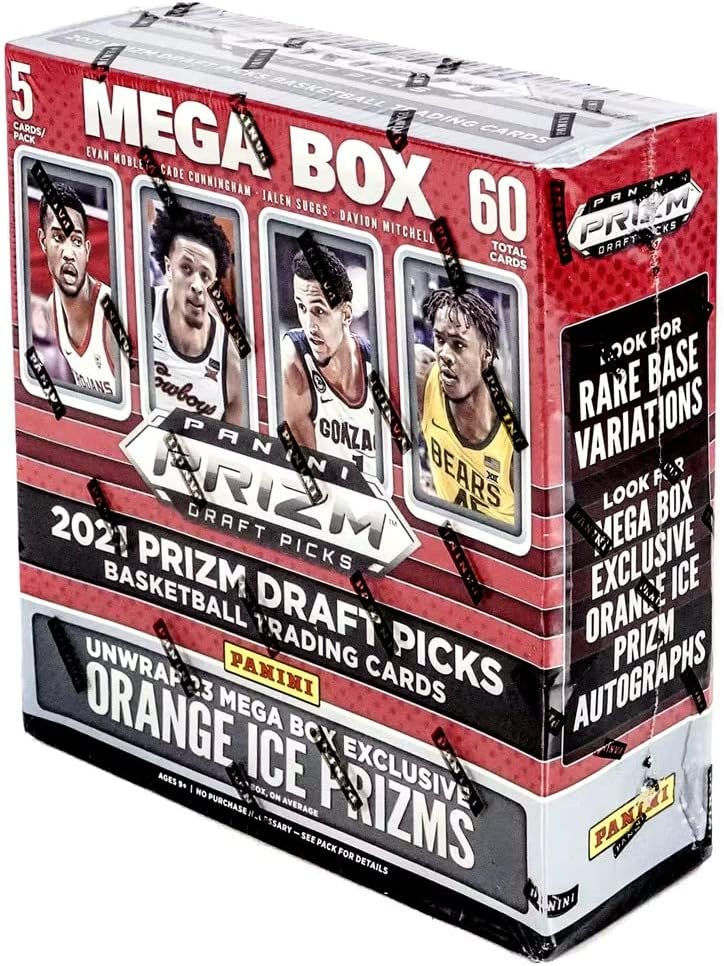 2021/22 Panini Prizm Draft Picks Basketball Mega Box (Orange Ice Prizms!)