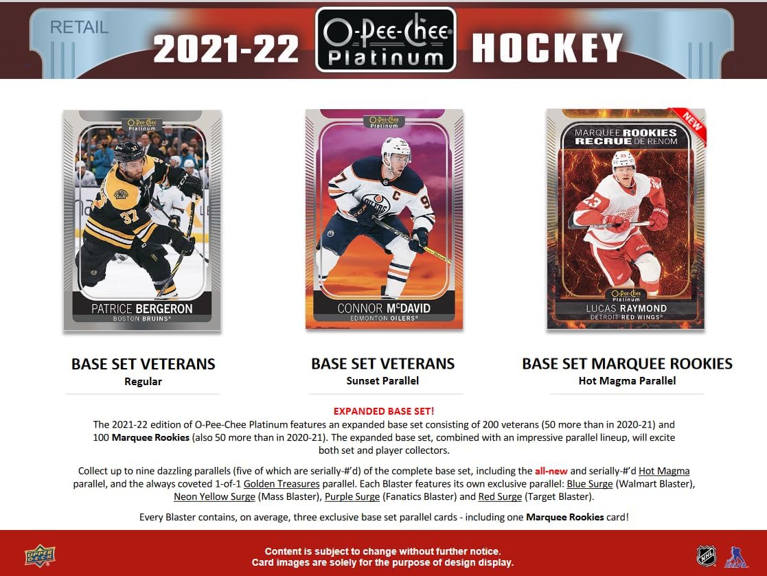 2021/22 Upper Deck O-Pee-Chee Platinum Hockey 6-Pack Blaster Box