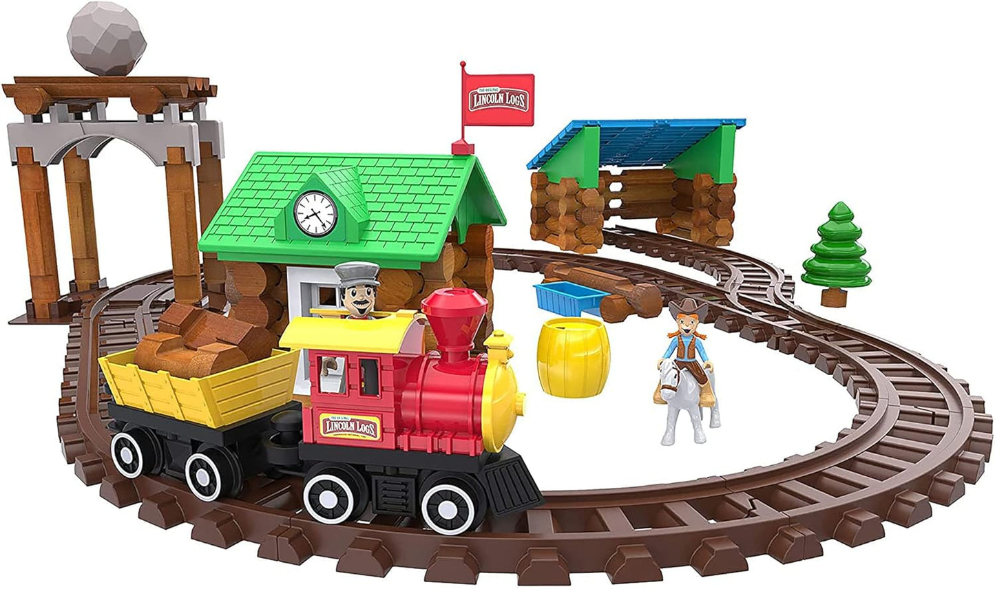 LINCOLN LOGS - 101PC SAWMILL TRAIN EXPRESS