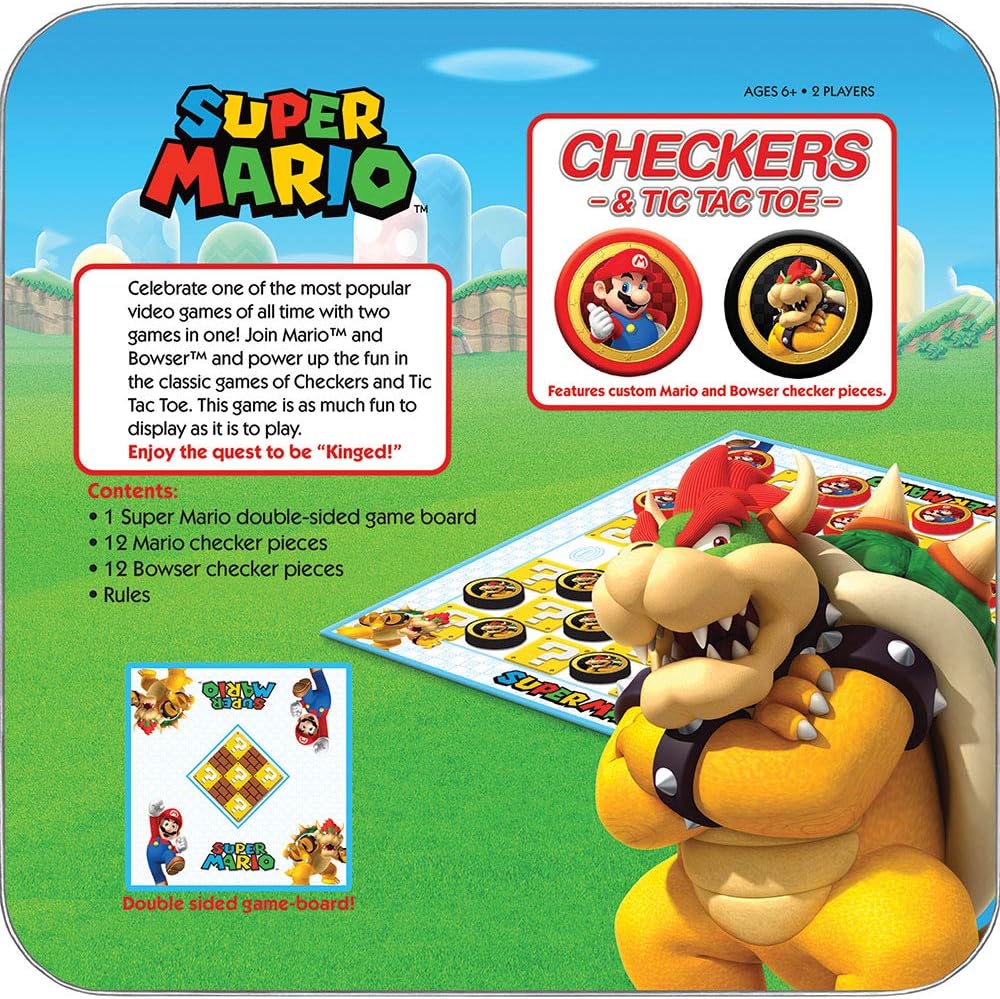 CHECKERS SUPER MARIO VS BOWSER BOX