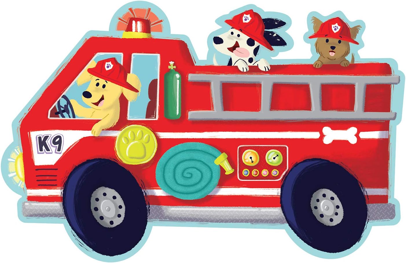 FIRE TRUCK PUPS FLOOR PUZZLE