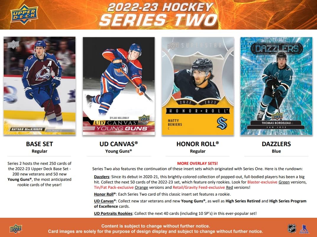 2022/23 Upper Deck Series 2 Hockey 7-Pack Blaster Box