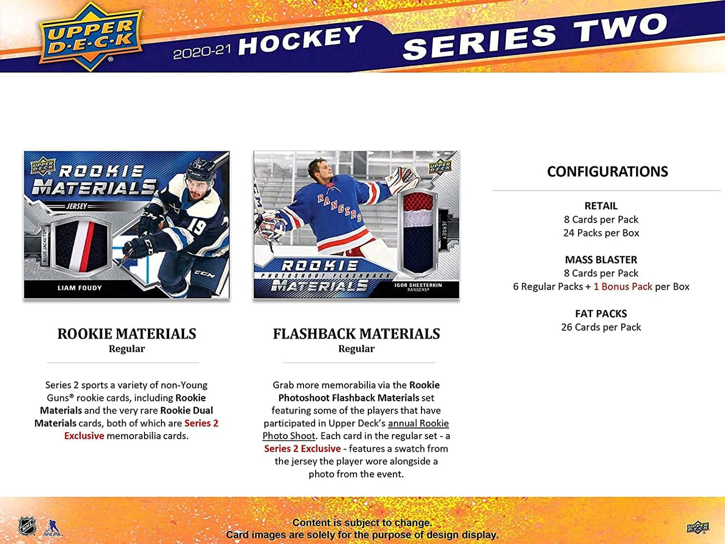 2020/21 Upper Deck Series 2 Hockey 7-Pack Blaster Box