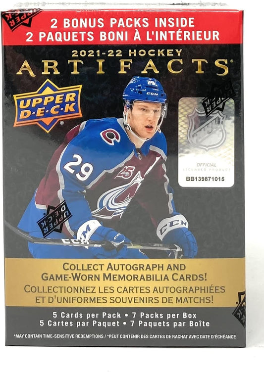 2021/22 Upper Deck Artifacts Hockey 7-Pack Blaster Box