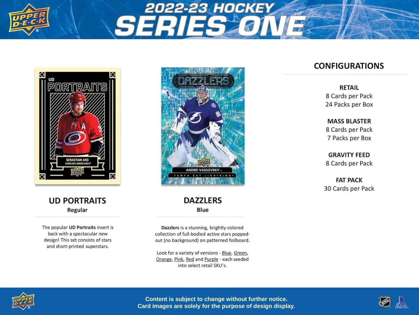 2022/23 Upper Deck Series 1 Hockey Retail 24-Pack Box