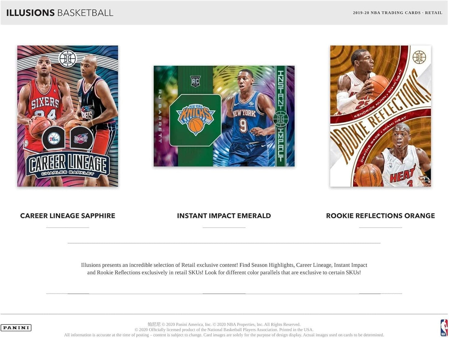 2019/20 Panini Illusions Basketball 6-Pack Blaster Box