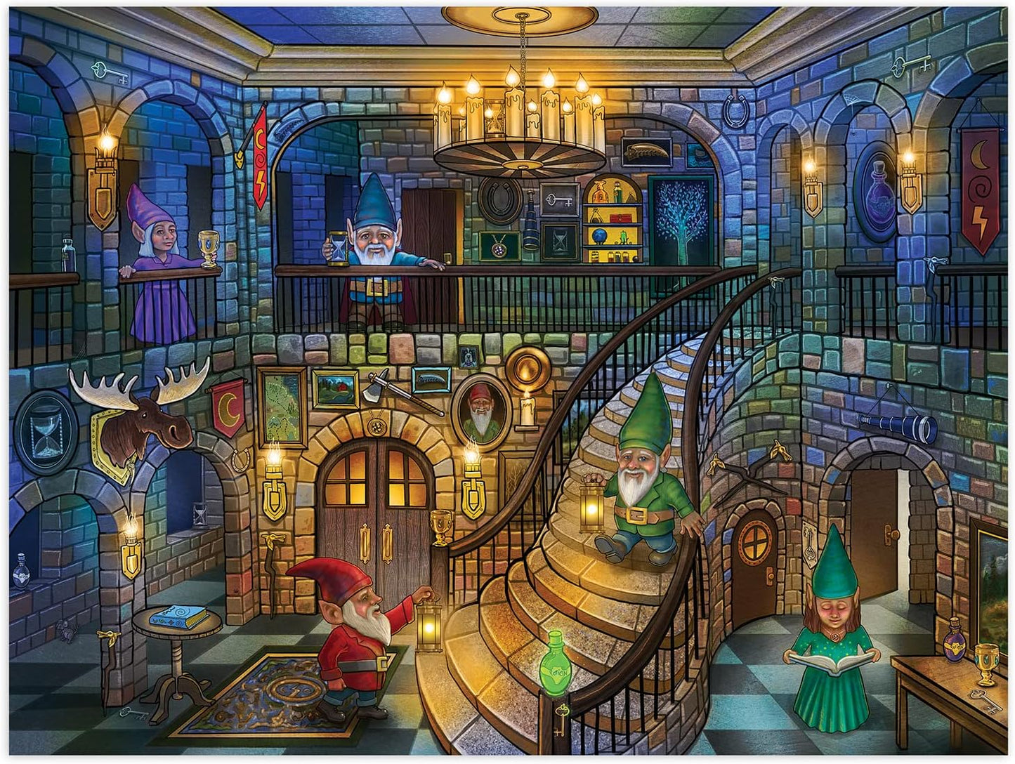 SEEK & FIND GLOW PUZZLE GNOMES AT NIGHT