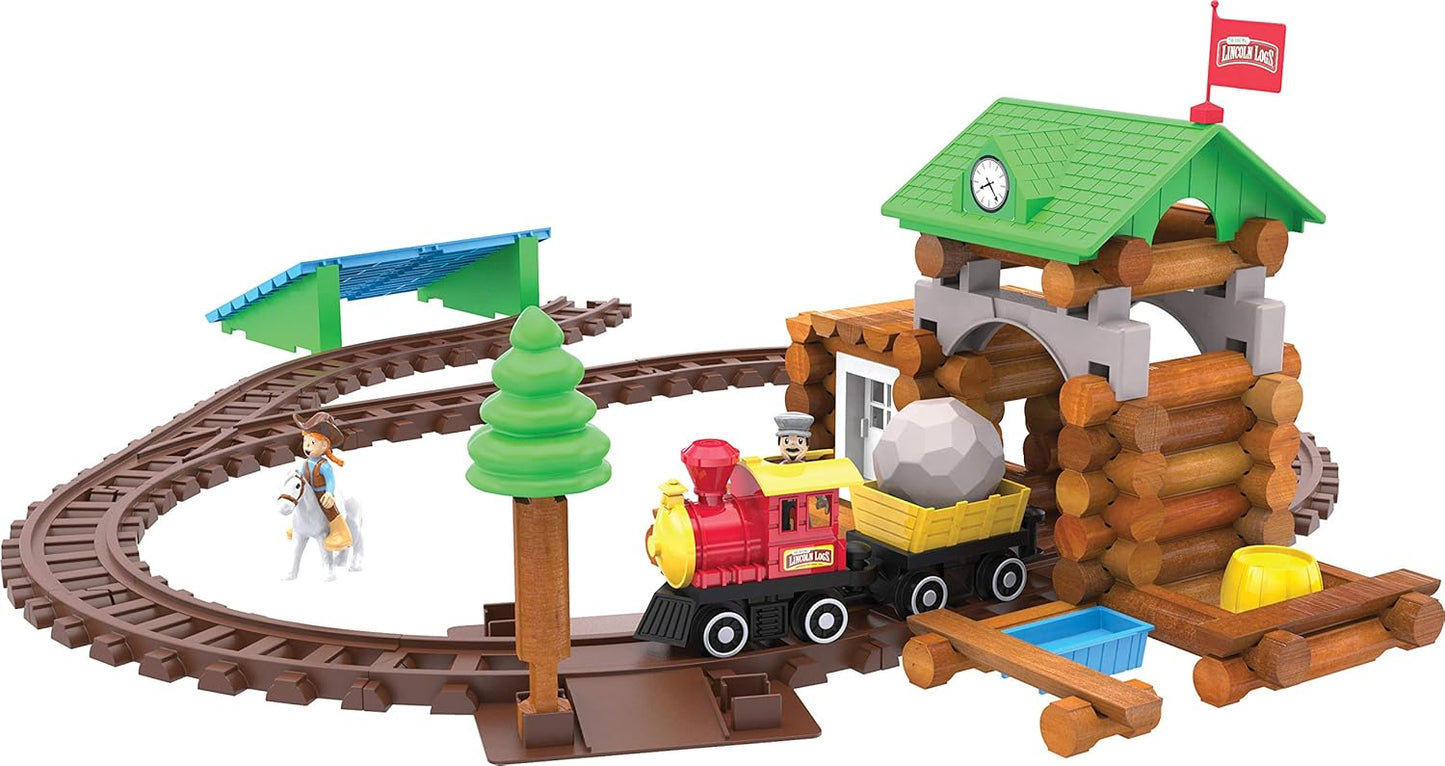 LINCOLN LOGS - 101PC SAWMILL TRAIN EXPRESS