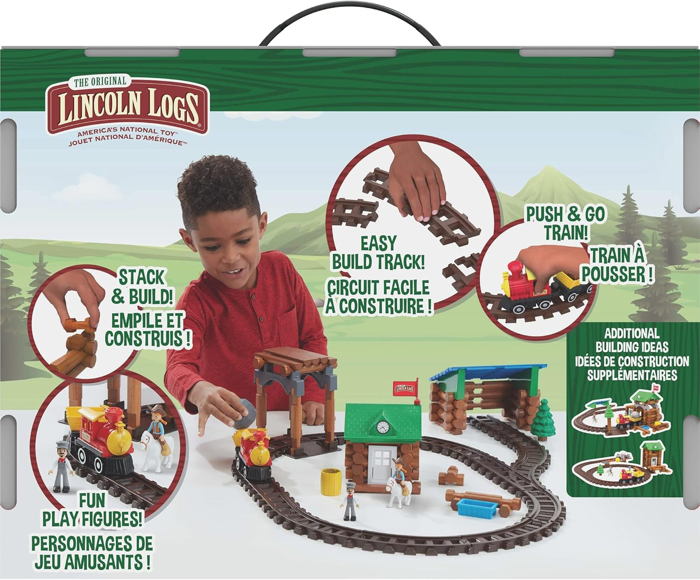 LINCOLN LOGS - 101PC SAWMILL TRAIN EXPRESS